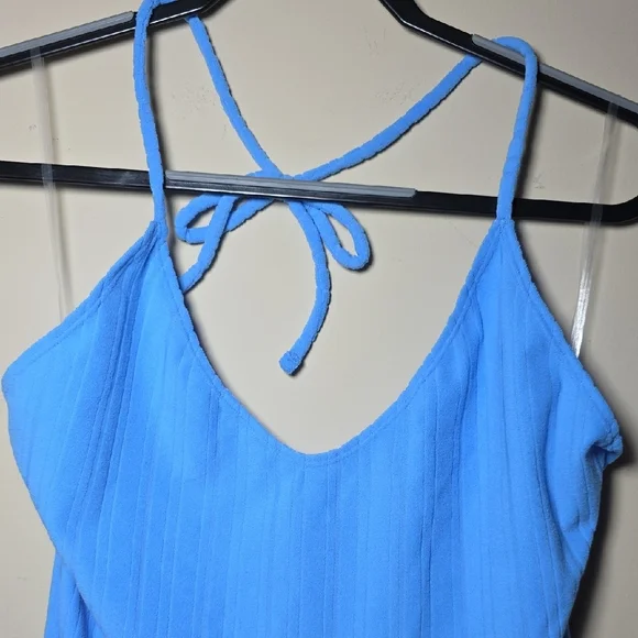 Wild Fable NWT Sky Blue Soft Halter Mini Dress - Picture 3 of 5